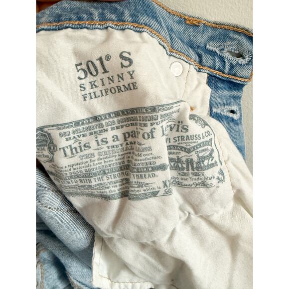 Levi’s | Women’s 501 Skinny Button Fly High Waisted Jeans | Tango Talks | Sz 27 - Picture 8 of 9